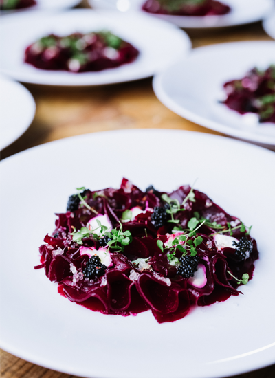 Beets and Caviar plated -CasualFareTestimonial